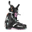 Side view of women's black/purple Tecnica Zero G Peak W backcountry ski boot