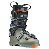 Front angled view of women's green Tecnica Zero G Tour Pro W backcountry ski boot