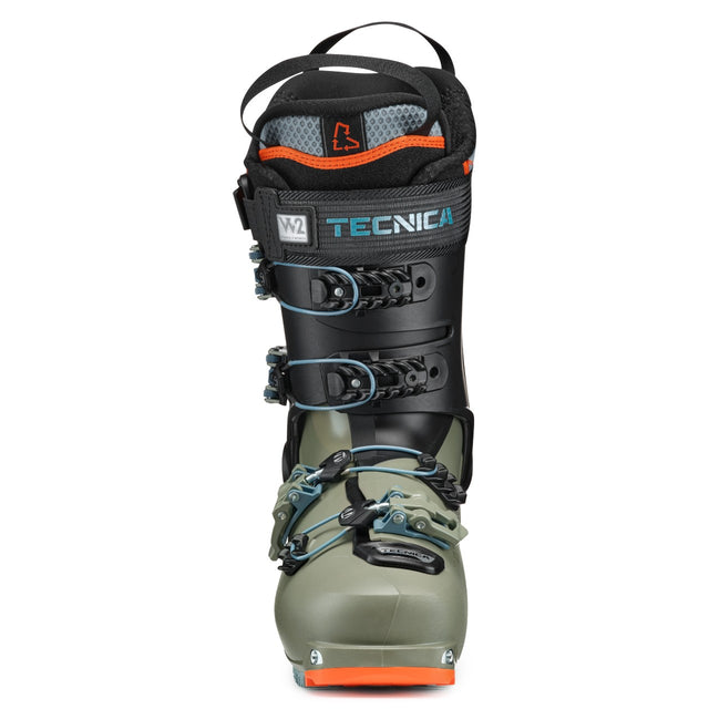 Front view of women's green Tecnica Zero G Tour Pro W backcountry ski boot