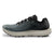 Inner side view of women's topo athletic mt-5 trail running shoe in charcoal/grey