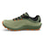 Inner side view of men's topo athletic pursuit trail running shoe in olive/clay colour
