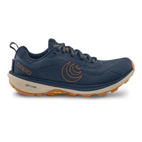 Side view of men's navy Topo Athletic Terraventure 5 trail running shoe