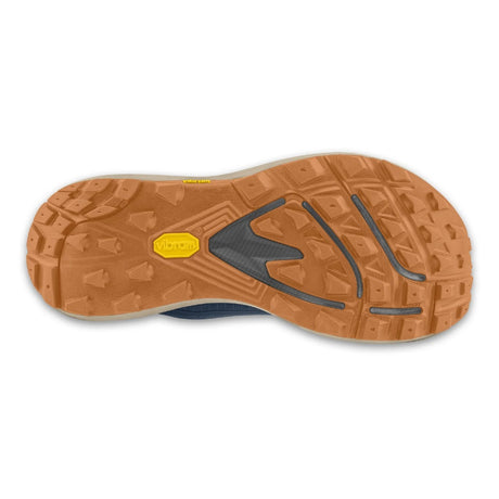 Sole of men's navy Topo Athletic Terraventure 5 trail running shoe
