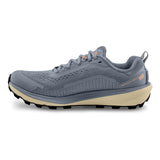 Inner side view of women's grey Topo Athletic Terraventure 5 trail running shoe