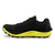 Inner side view of men's black/lime topo athletic MTN racer 3 running shoe