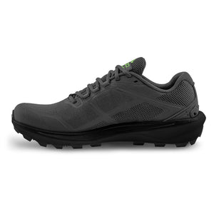 Inner side view of men's grey/green topo athletic terraventure 4 running shoe