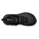 Top view of men's charcoal/orange topo athletic trailventure 2 waterproof hiking boot