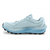 Inner side view of women's topo athletic mtn racer 3 running shoe in ice/blue colour