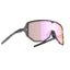 Angled view of tripoint 003 Reschen sunglasses, transparent black frame/high contrast lens