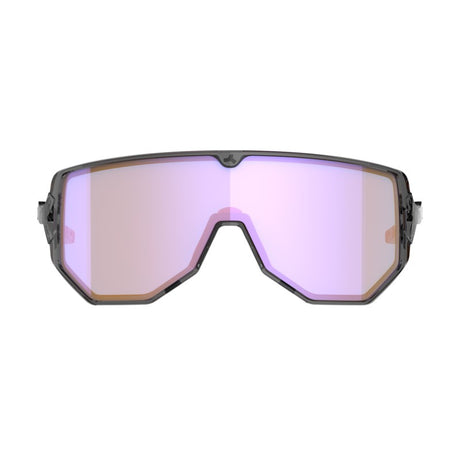 Front view of tripoint 003 Reschen sunglasses, transparent black frame/high contrast lens