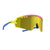 Angled view of tripoint 007 Chobe sunglasses, multi colour frame/yellow lens