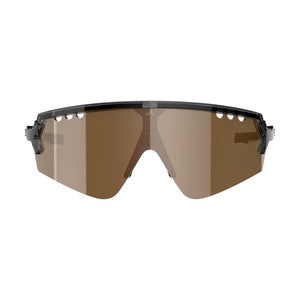 Front view of tripoint 007 Chobe sunglasses, transparent black frame/brown lens