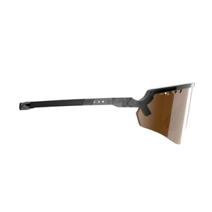 Side view of tripoint 007 Chobe sunglasses, transparent black frame/brown lens