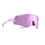 Angled view of tripoint 007 Chobe sunglasses, purple frame/purple lens