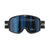 Front view of tripoint 102 snow sport goggles with black frame & smoke-blue multi lens