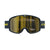 Front view of tripoint 102 snow sport goggles with blue frame & gold multi lens