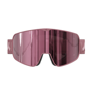 Front view of Tripoint 110 Tumba Peak Small ski goggle in burgundy/pink