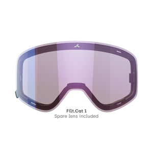 Category 1 purple ski goggle lens