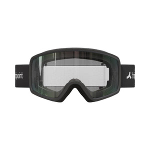 Front view of Tripoint 113 Mount Roraima ski googles in black/clear