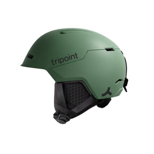 Side view of tripoint 202 MIPS ski/snowboard helmet in Matt Forest Green