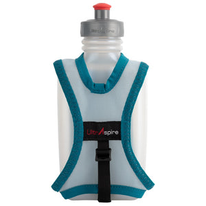 Back view of UltrAspire 550 Pocket handheld water bottle running system
