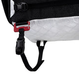 Pole tie detail of the UltrAspire Altruist hydration pack