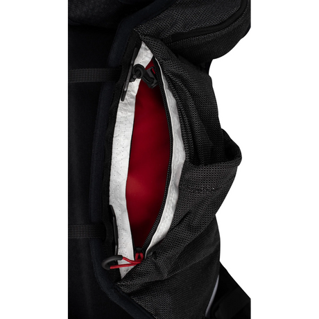 Chest pocket detail of the UltrAspire Altruist hydration pack