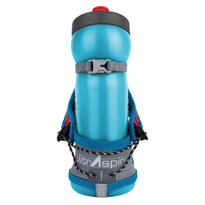 Front view of UltrAspire ISO Versa 2.0 handheld water bottle