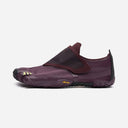 Side view of men's purple Vibram  Trailope toe shoe