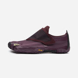 Side view of men's purple Vibram  Trailope toe shoe