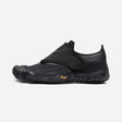 Side view of women's black Vibram Trailope toe shoe
