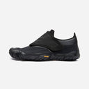 Side view of women's black Vibram Trailope toe shoe