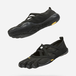 Pair view of women's Vibram FiveFingers Alitza Loop shoes in black