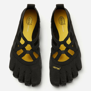 Top view of women's Vibram FiveFingers Alitza Loop shoes in black