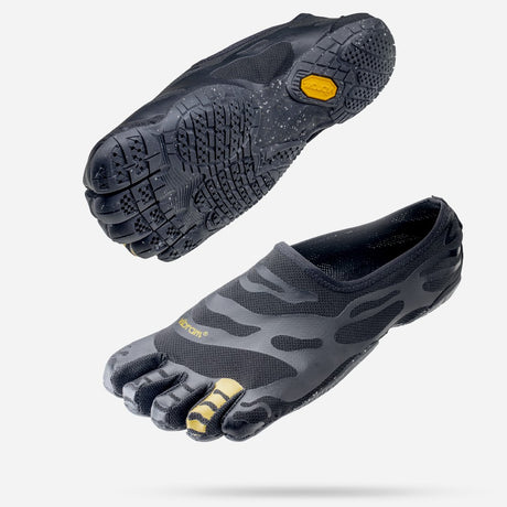 Pair view of men's Vibram Fivefingers graspifier shoes in military black