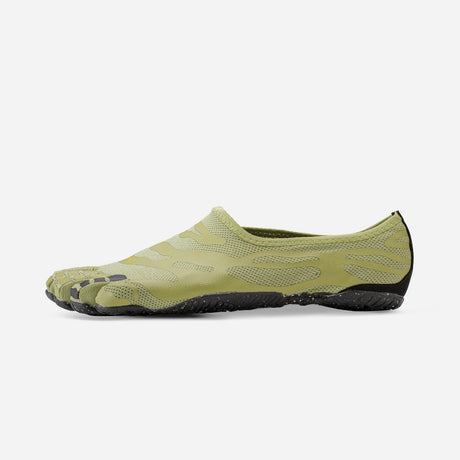 Side view of men's Vibram Fivefingers graspifier shoe in military green/black colour
