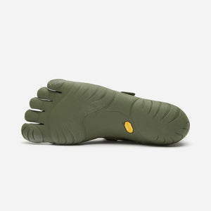 Sole of men's Vibram FiveFingers KSO Vintage shoe in military green