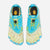 Top view of women's Vibram FiveFingers V-Run shoes in lime/blue