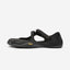 Side view of women's black Vibram V-Soul toe shoe