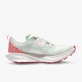 Inner side view of white/orange VJ Shoes FZN Tempo running shoe