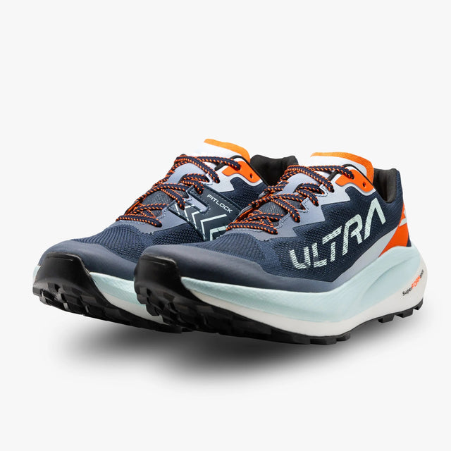 Pair of VJ Shoes Ultra 3 trail running shoes in navy colour