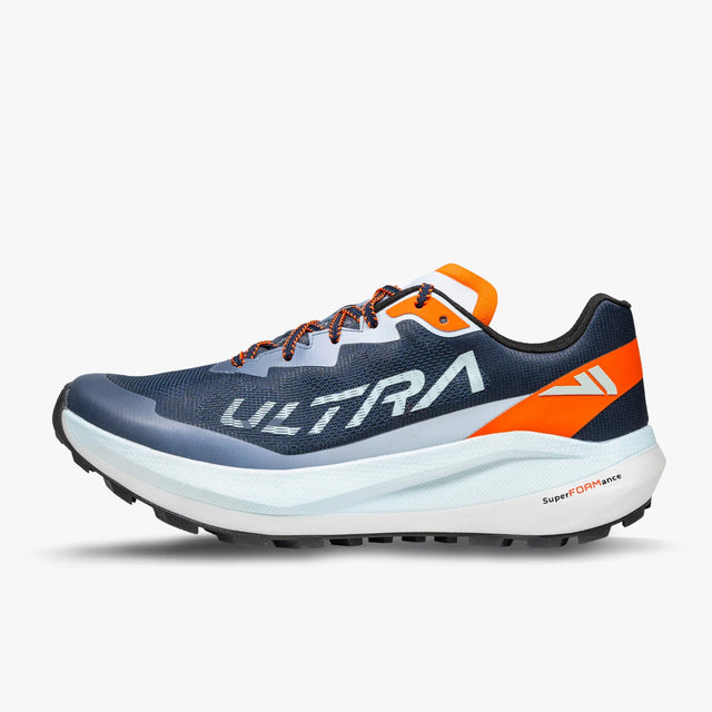 Side view of VJ Shoes Ultra 3 trail running shoe in navy colour