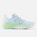 Side view of women's New Balance Fresh Foam X running shoe in blue
