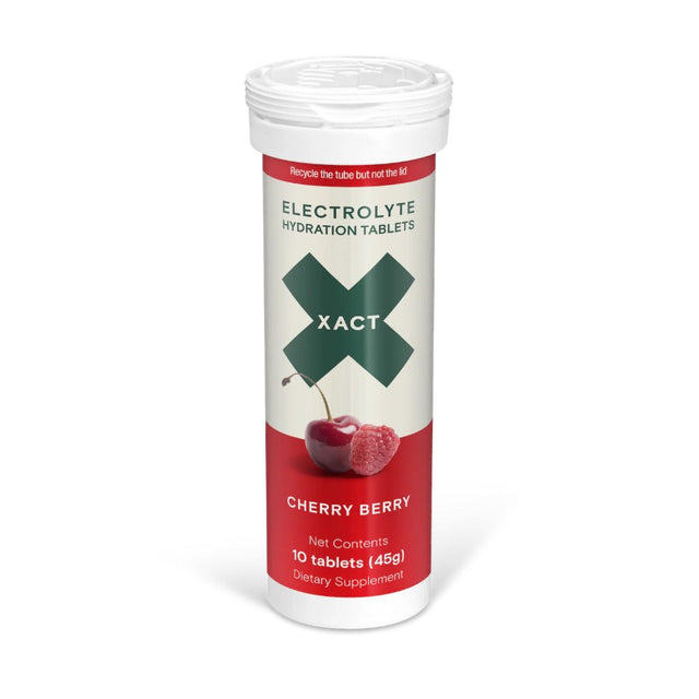 Cherry berry XACT nutrition sport hydration tablets bottle