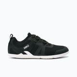 Side view of women's black Xero Shoes Prio Neo sneaker