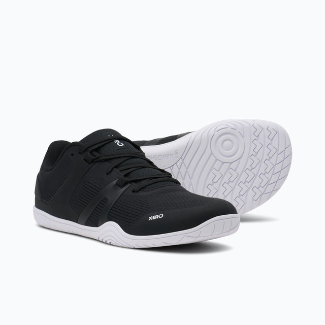 Pair of men's black Xero Shoes 360 Rally court shoes