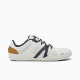 Side view of women's white Xero Shoes 360 Rally court shoe