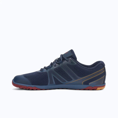 Inner side view of men's navy/red Xero Shoes HFS II shoe