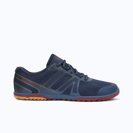 Side view of men's navy/red Xero Shoes HFS II shoe