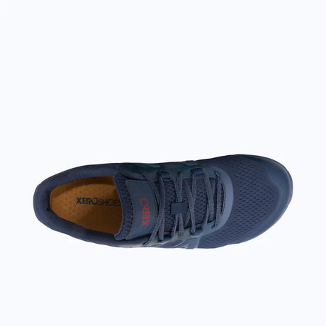 Top view of men's navy/red Xero Shoes HFS II shoe